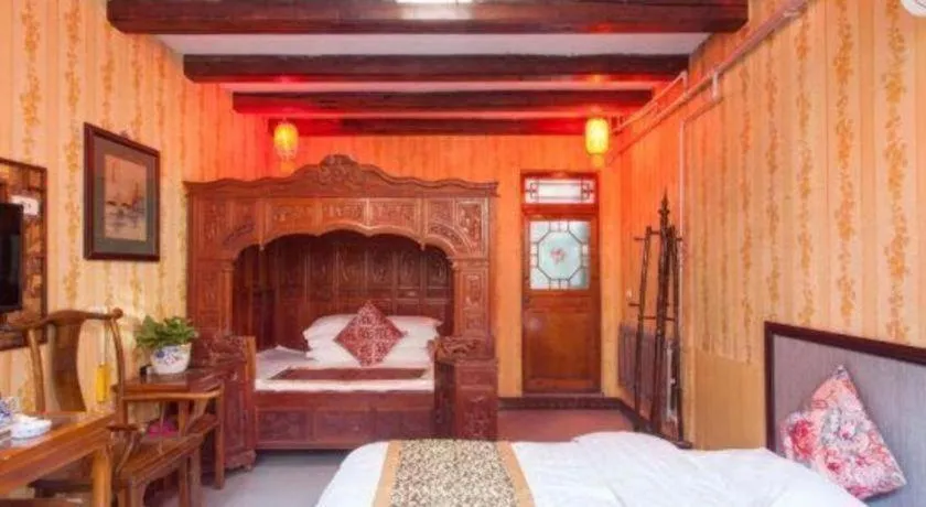 Bed in Pingyao Yufengheng Hotel