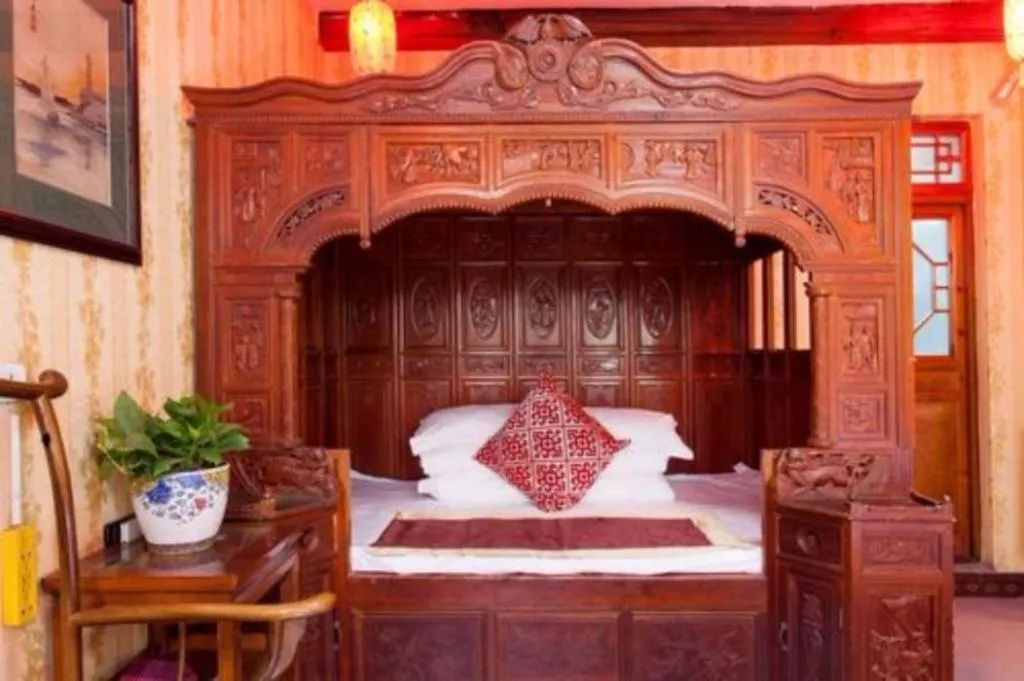 Bed in Pingyao Yufengheng Hotel