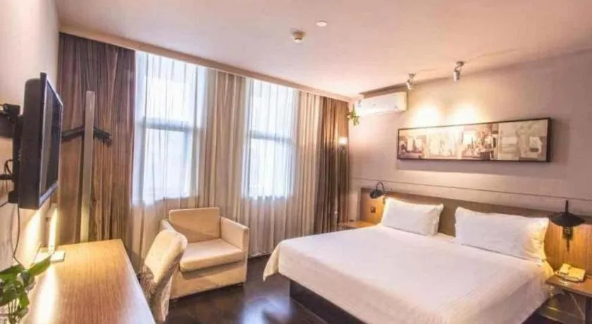 Bed in Jinjiang Inn Select Suzhou Industrial Park Dushu Lake Dongxing Road