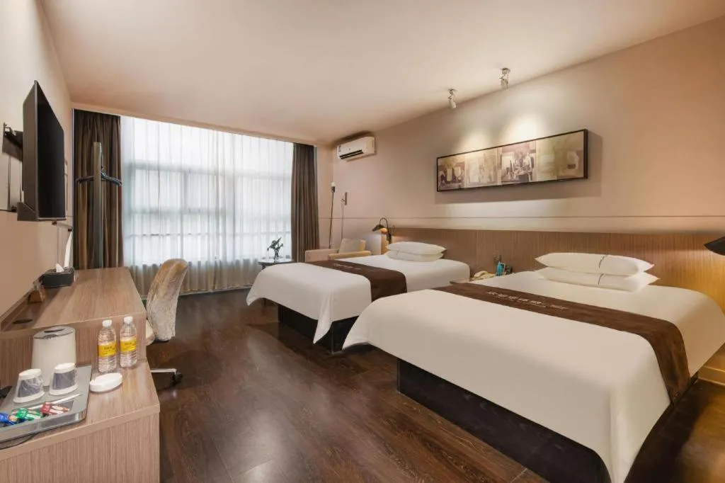 Bed in Jinjiang Inn Select Suzhou Industrial Park Dushu Lake Dongxing Road