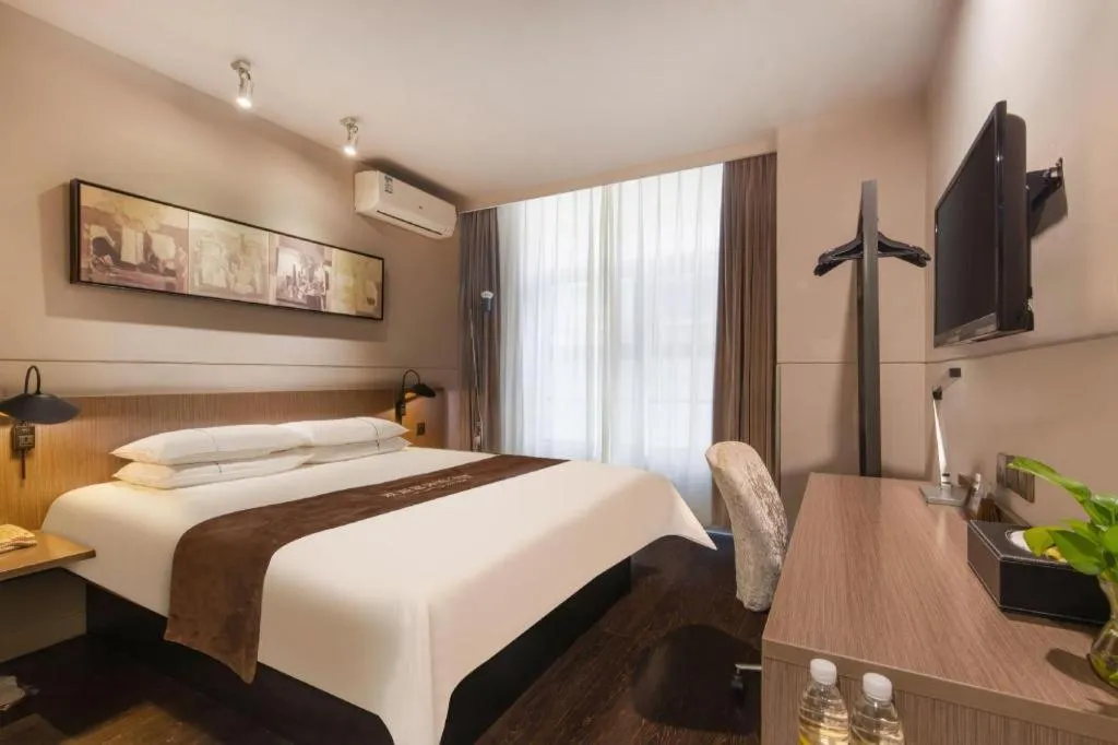 Bed in Jinjiang Inn Select Suzhou Industrial Park Dushu Lake Dongxing Road