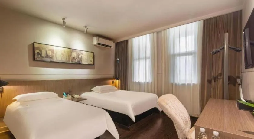 Bed in Jinjiang Inn Select Suzhou Industrial Park Dushu Lake Dongxing Road