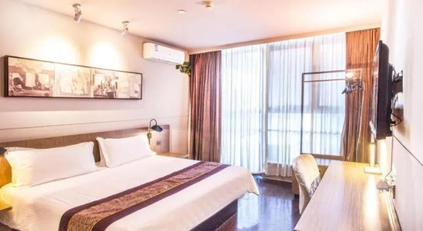 Bed in Jinjiang Inn Select Suzhou Industrial Park Dushu Lake Dongxing Road