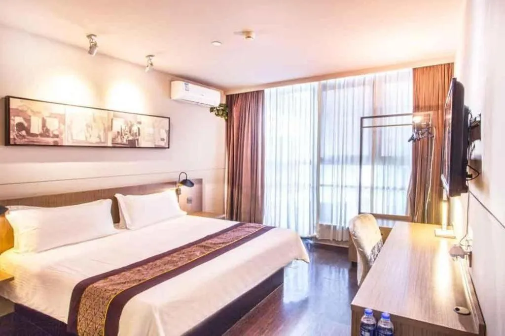 Bed in Jinjiang Inn Select Suzhou Industrial Park Dushu Lake Dongxing Road