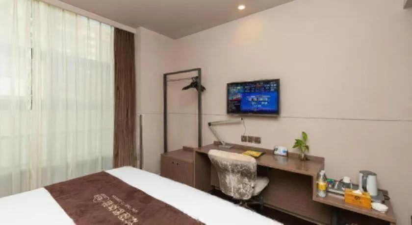 Bed in Jinjiang Inn Select Suzhou Industrial Park Dushu Lake Dongxing Road