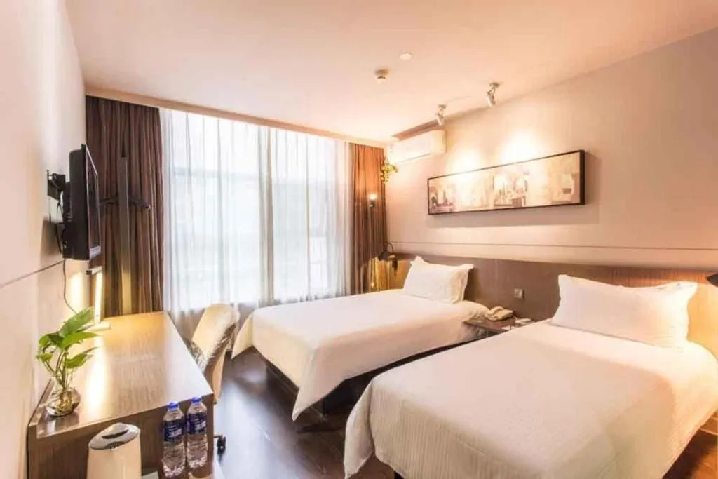 Bed in Jinjiang Inn Select Suzhou Industrial Park Dushu Lake Dongxing Road