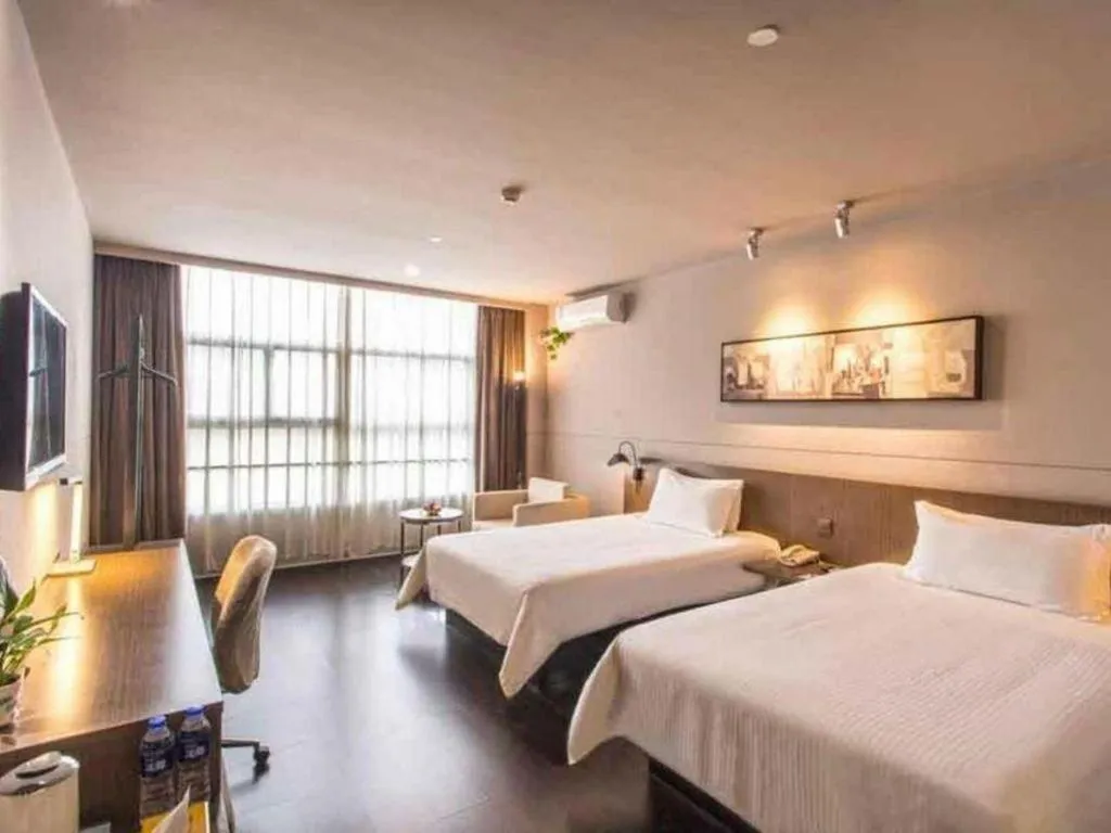 Bed in Jinjiang Inn Select Suzhou Industrial Park Dushu Lake Dongxing Road