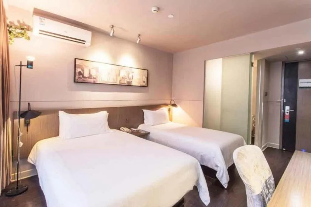 Bed in Jinjiang Inn Select Suzhou Industrial Park Dushu Lake Dongxing Road
