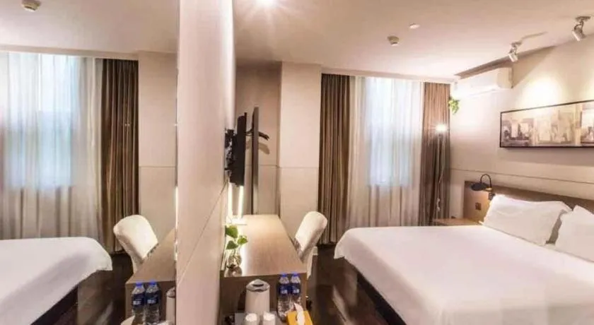 Bed in Jinjiang Inn Select Suzhou Industrial Park Dushu Lake Dongxing Road