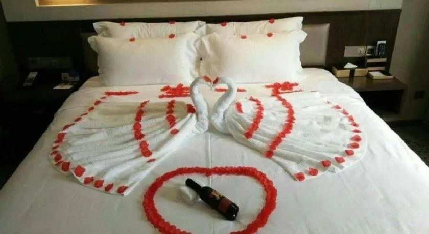 Bed in Lavande Hotel Tianjin Binhia Yujiabao Finance Center Branch