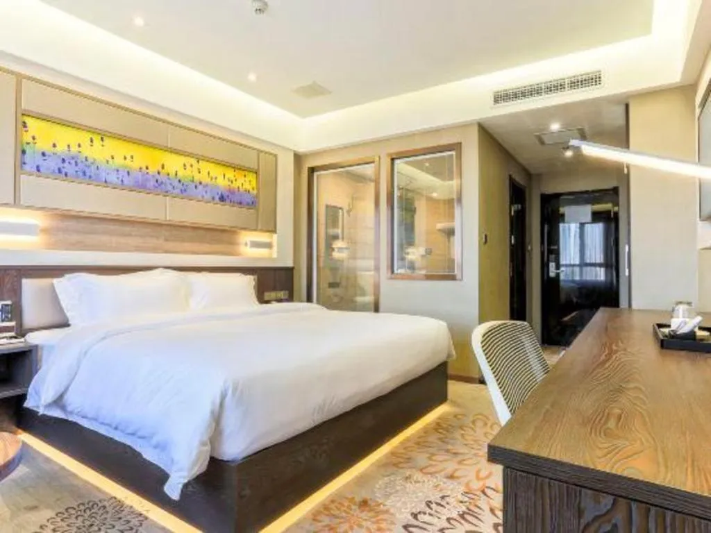 Bed in Lavande Hotel Tianjin Binhia Yujiabao Finance Center Branch