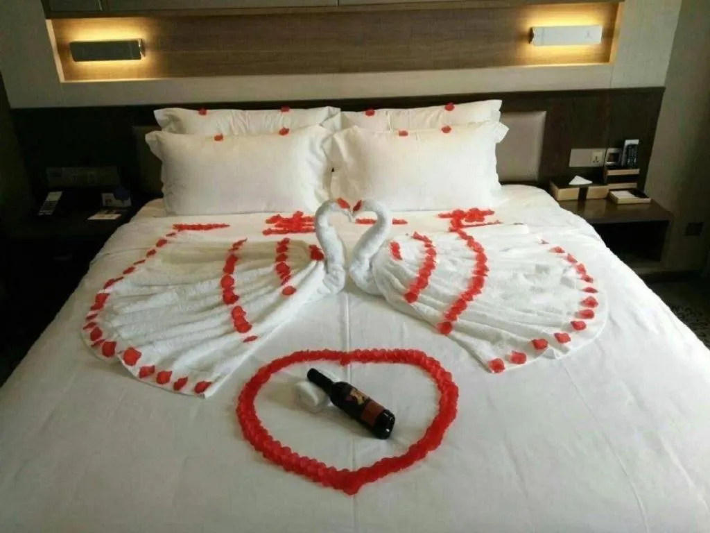 Bed in Lavande Hotel Tianjin Binhia Yujiabao Finance Center Branch