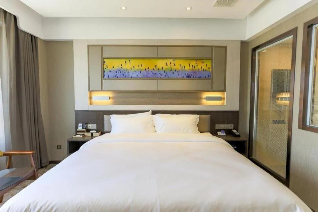 Bed in Lavande Hotel Tianjin Binhia Yujiabao Finance Center Branch