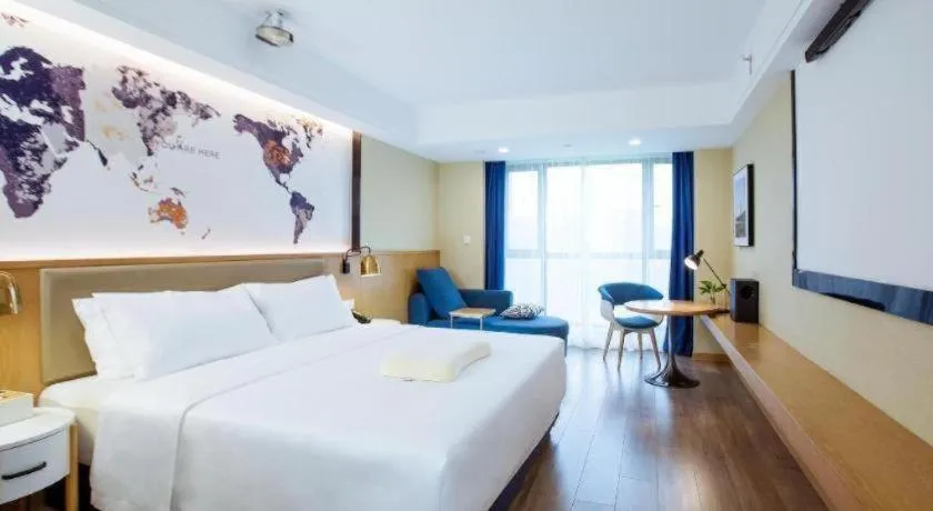 Bed in Kyriad Marvelous Hotel·Xi'an North High-speed Railway Station