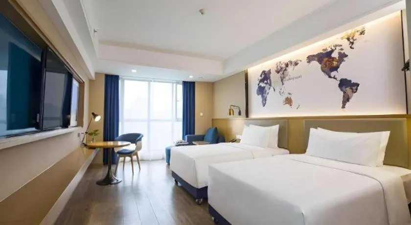 Bed in Kyriad Marvelous Hotel·Xi'an North High-speed Railway Station