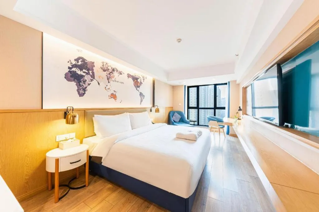 Bed in Kyriad Marvelous Hotel·Xi'an North High-speed Railway Station