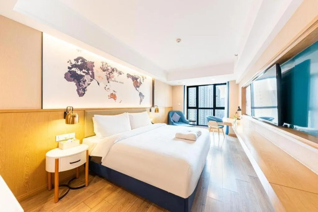 Bed in Kyriad Marvelous Hotel·Xi'an North High-speed Railway Station