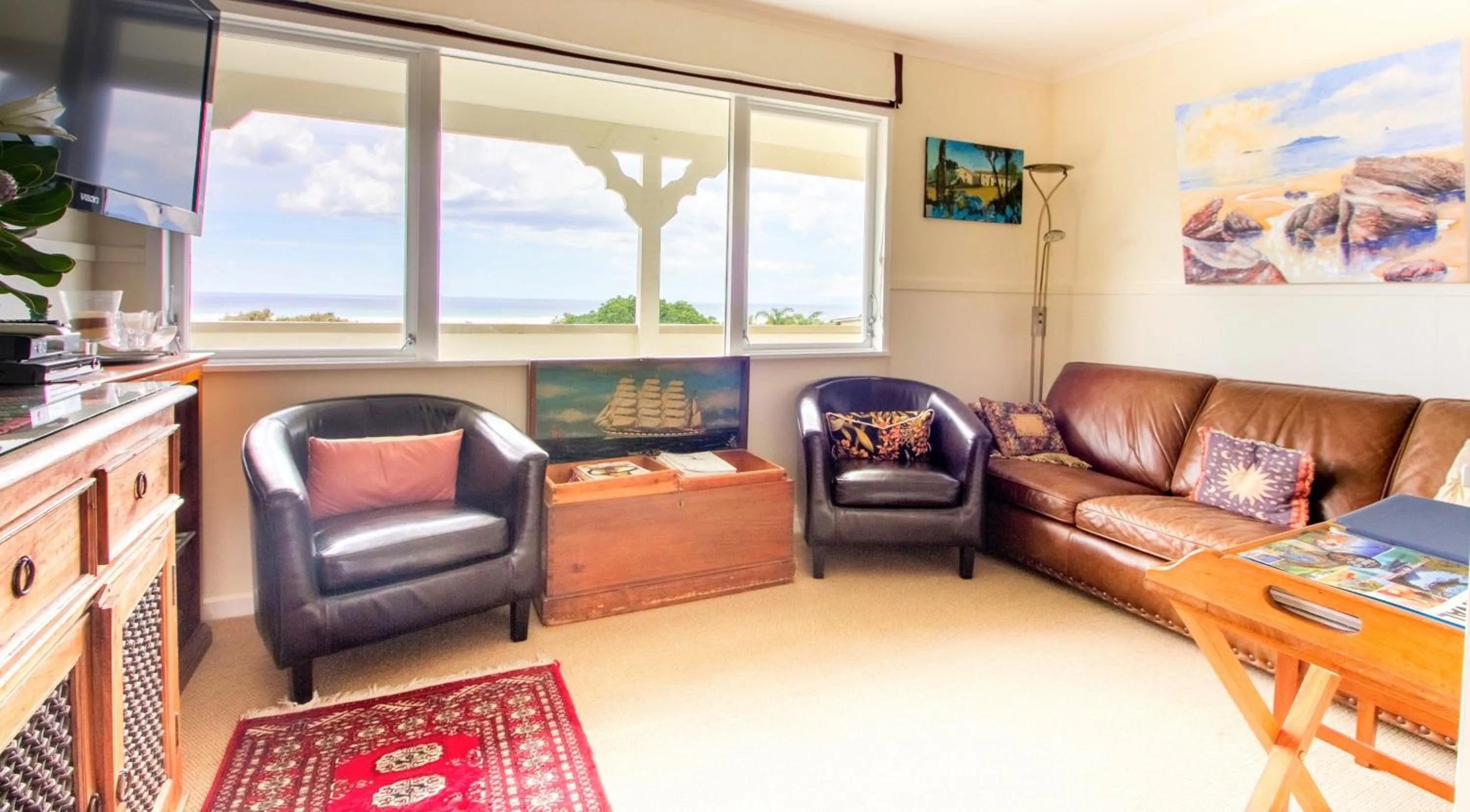 Living room in Mangawhai Lodge