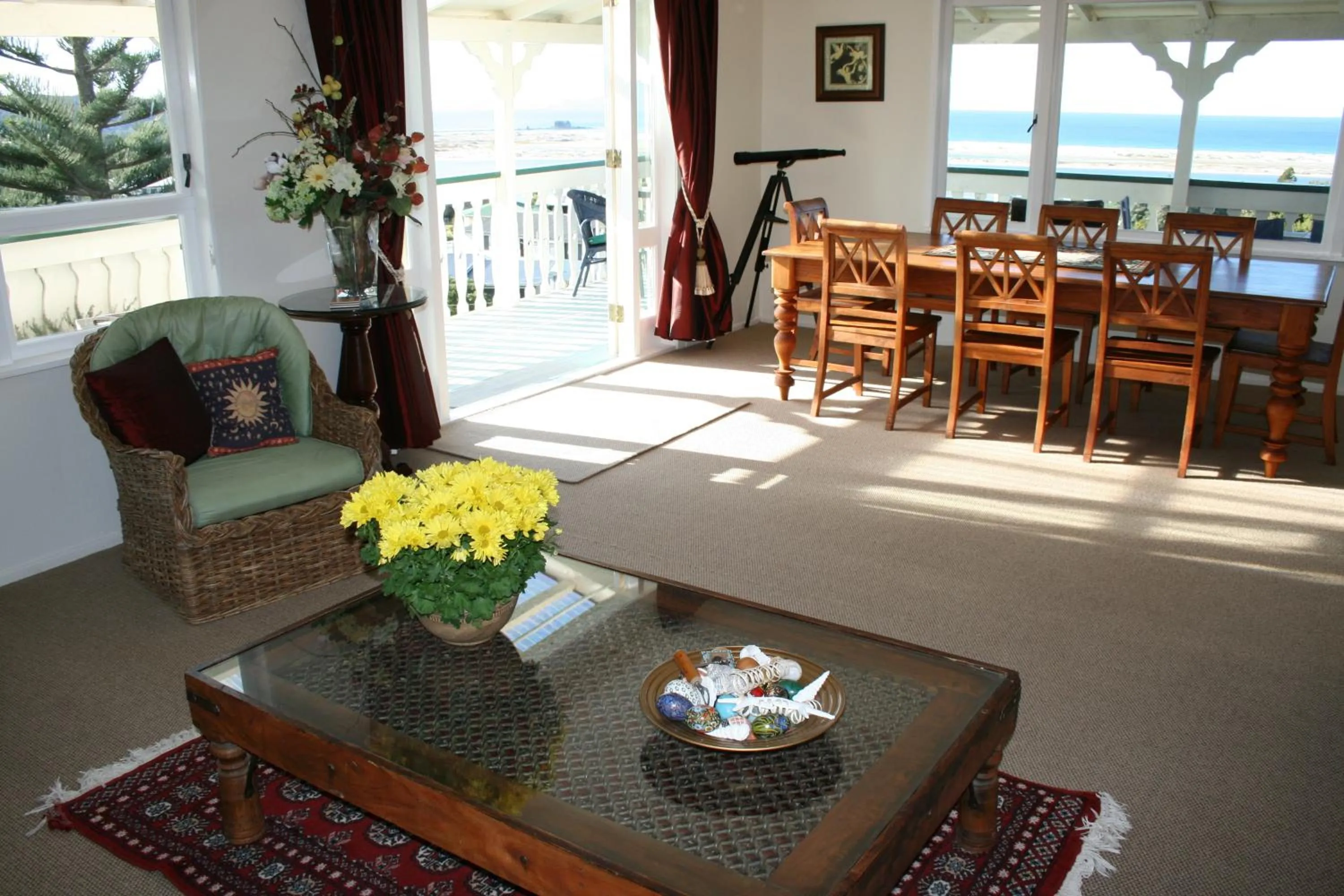 Dining area in Mangawhai Lodge