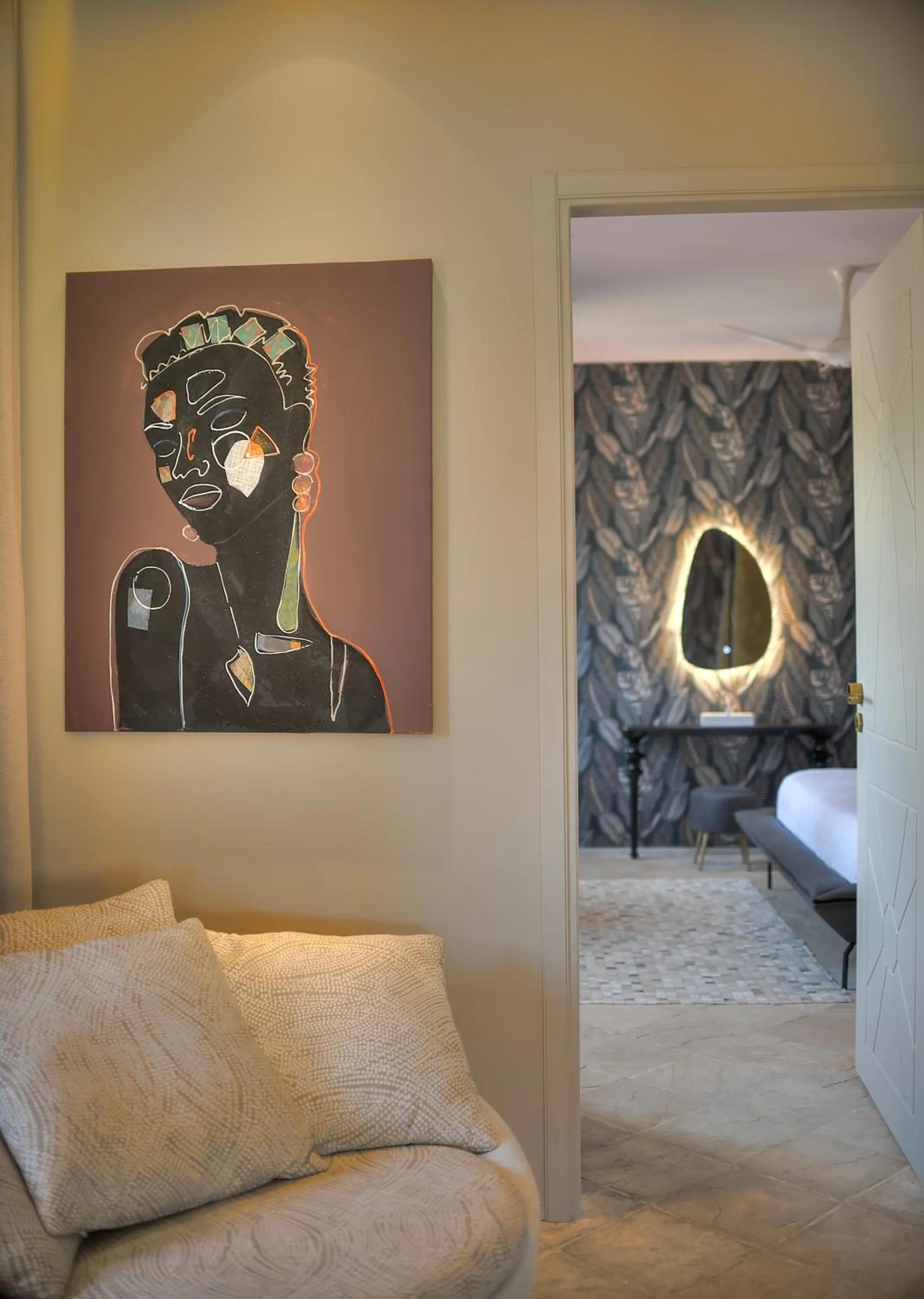 Living room, Bed in Kobe Suite Resort