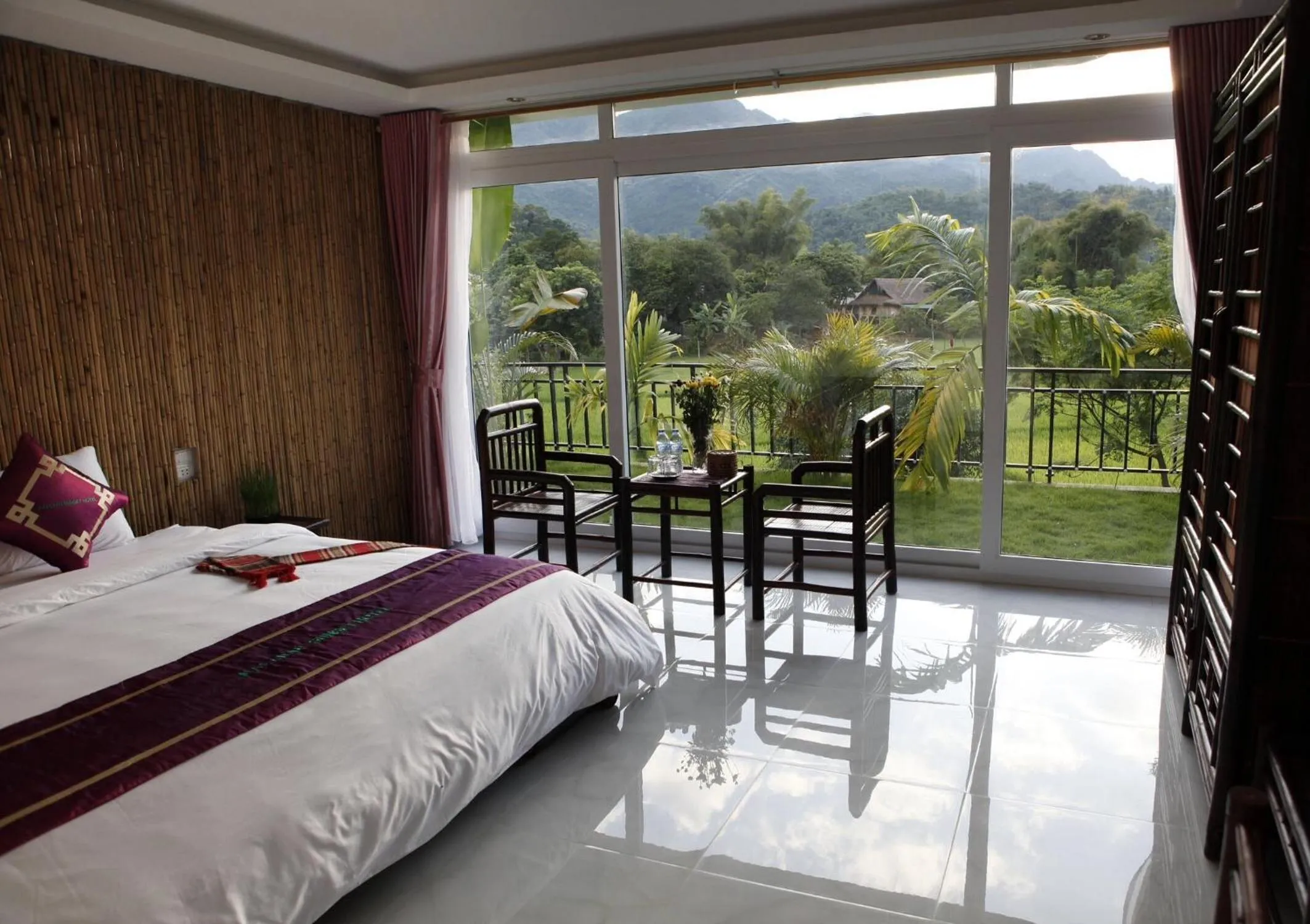 Photo of the whole room, Bed in Mai Chau Sunset Boutique Hotel