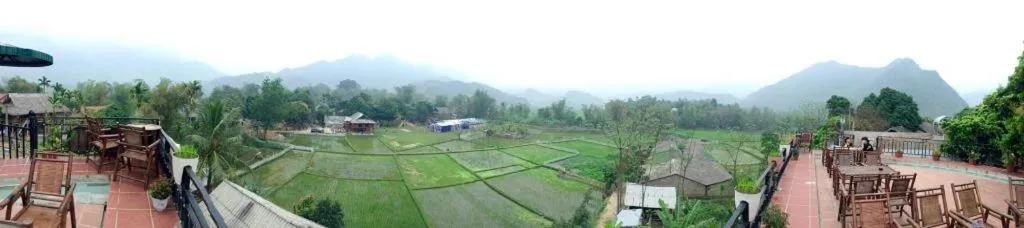 Bird's eye view in Mai Chau Sunset Boutique Hotel