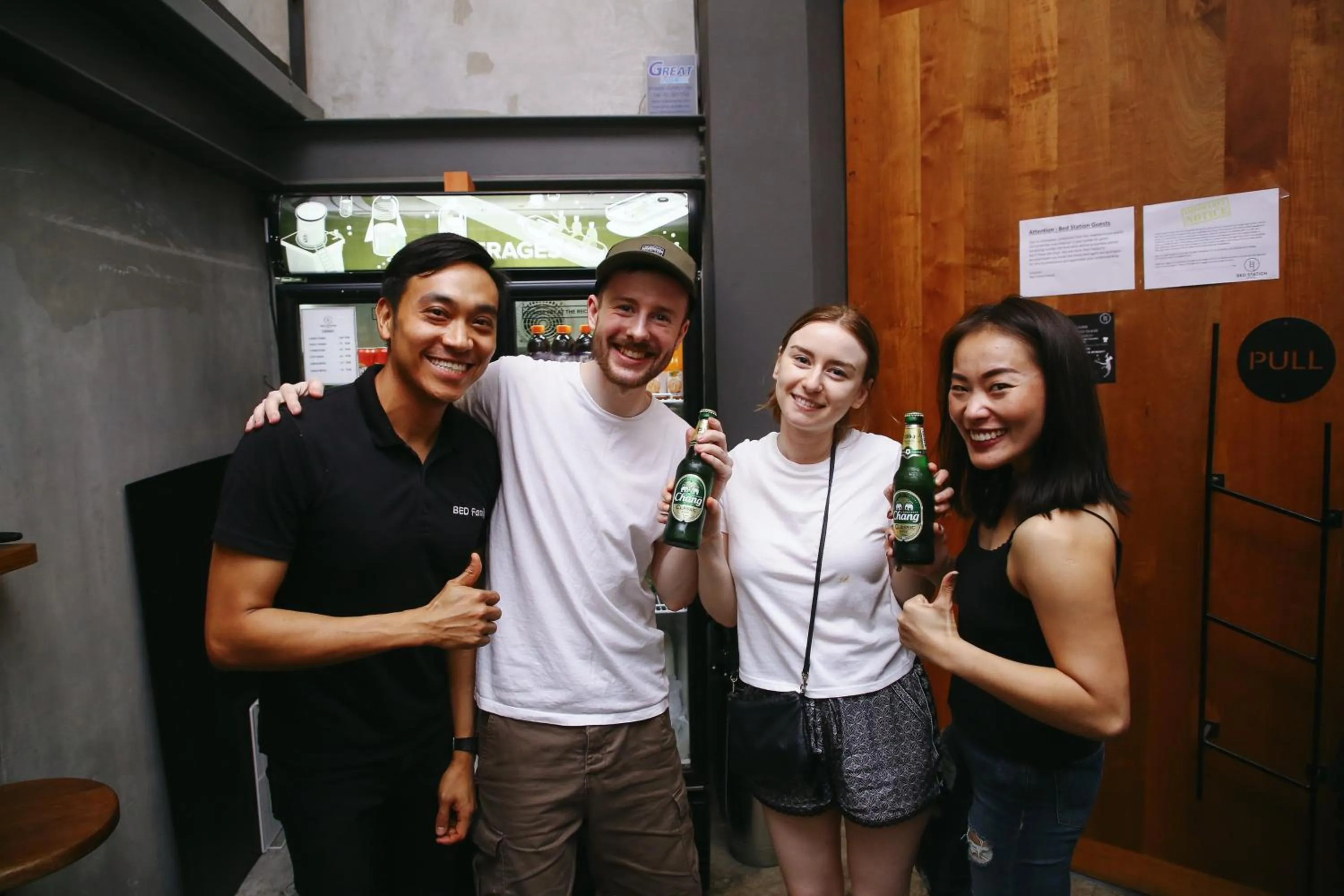 Evening entertainment in BED STATION Hostel Ratchthewi