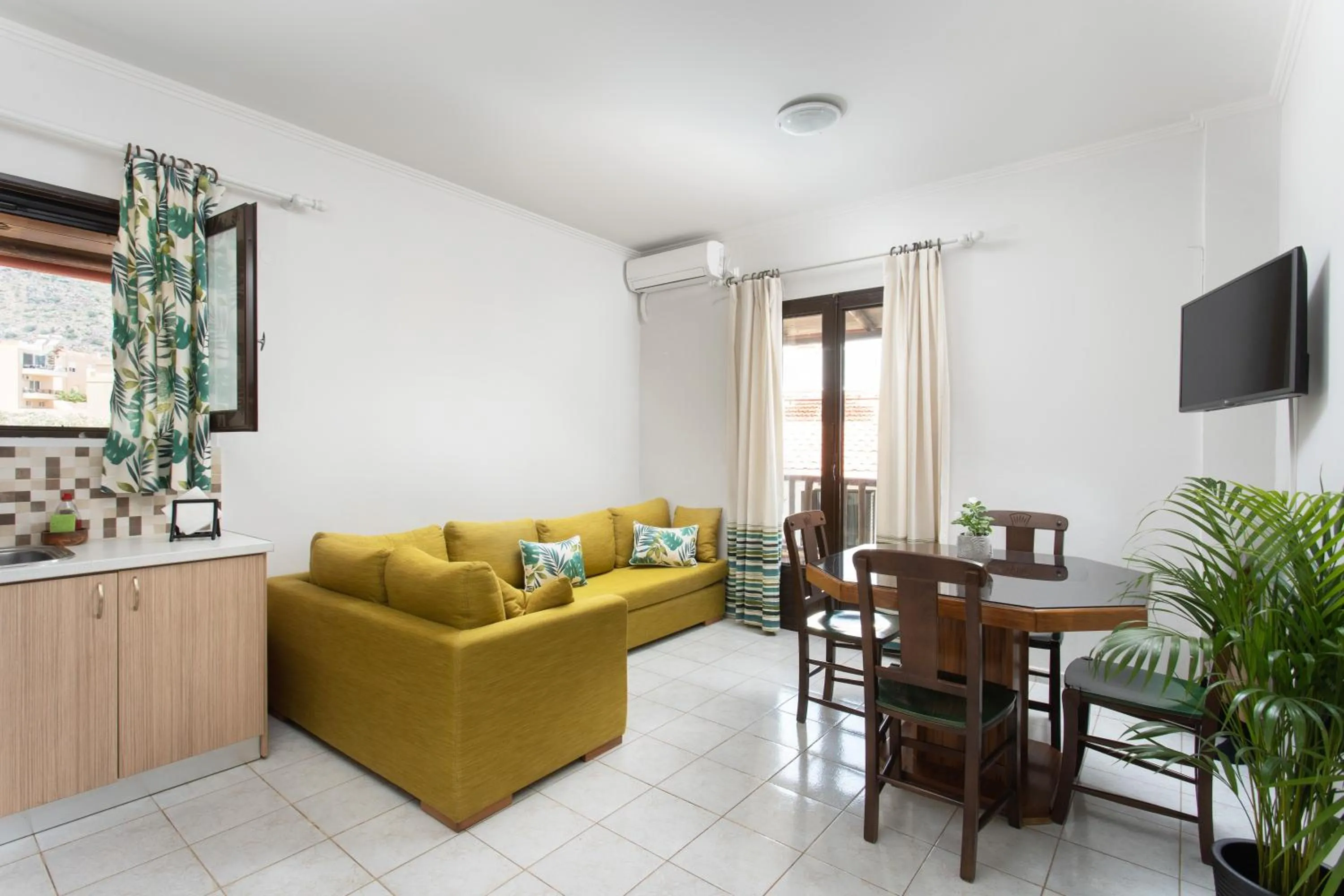 Living room in Monemvasia Green Apartments