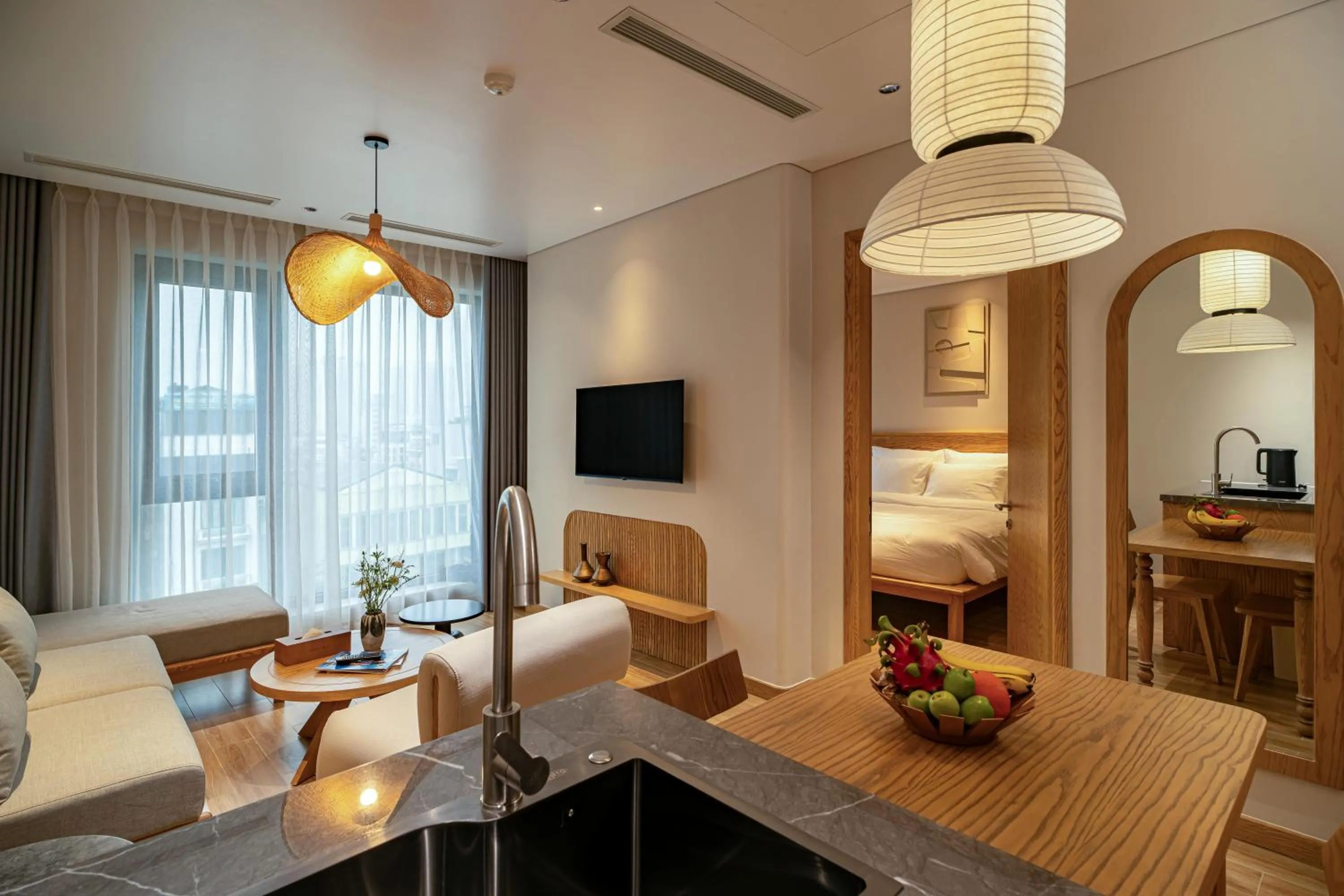 Kitchen or kitchenette in Nam Dat Hotel by D'Lecia Ha Long