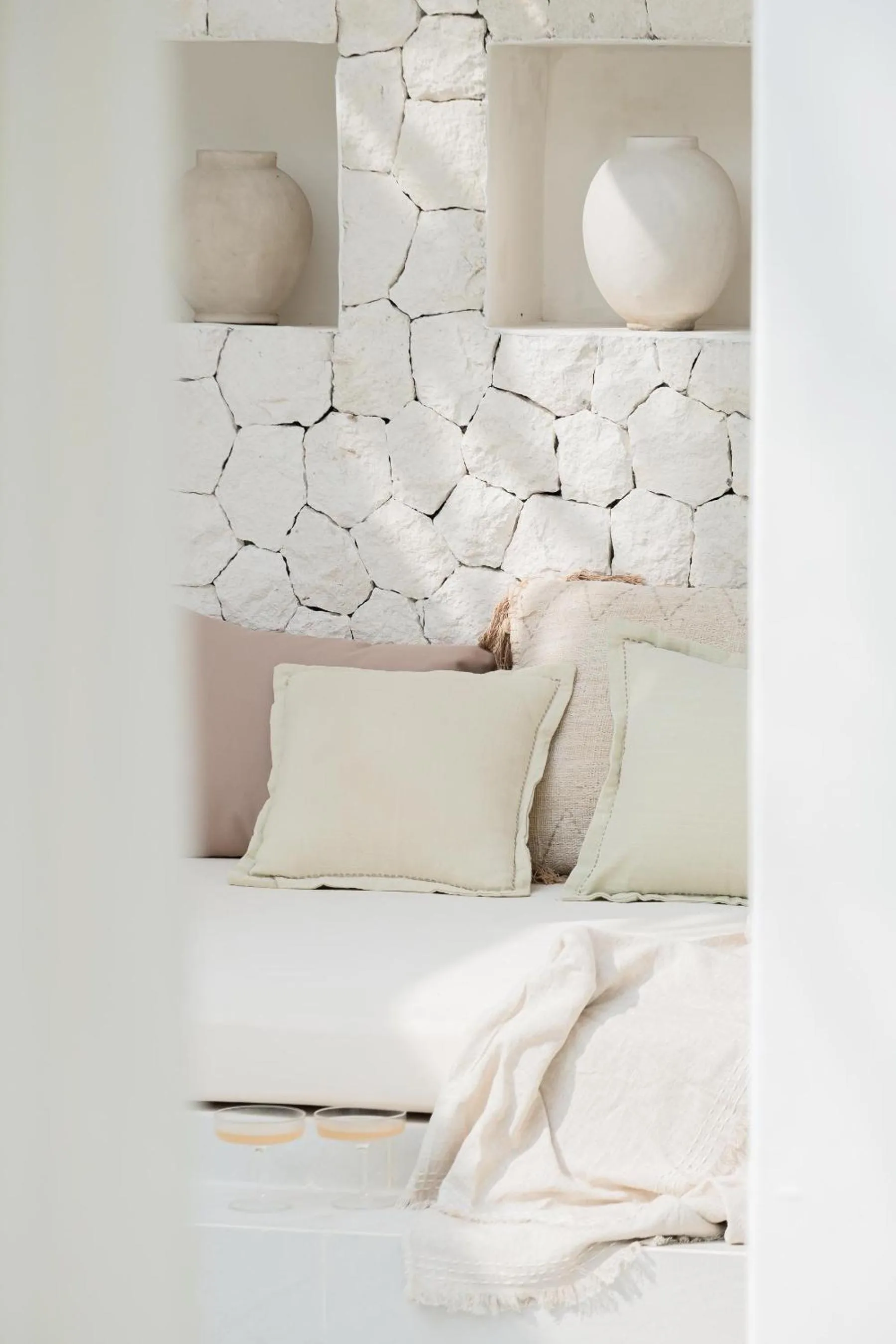 Seating area, Bed in Mazari Villas