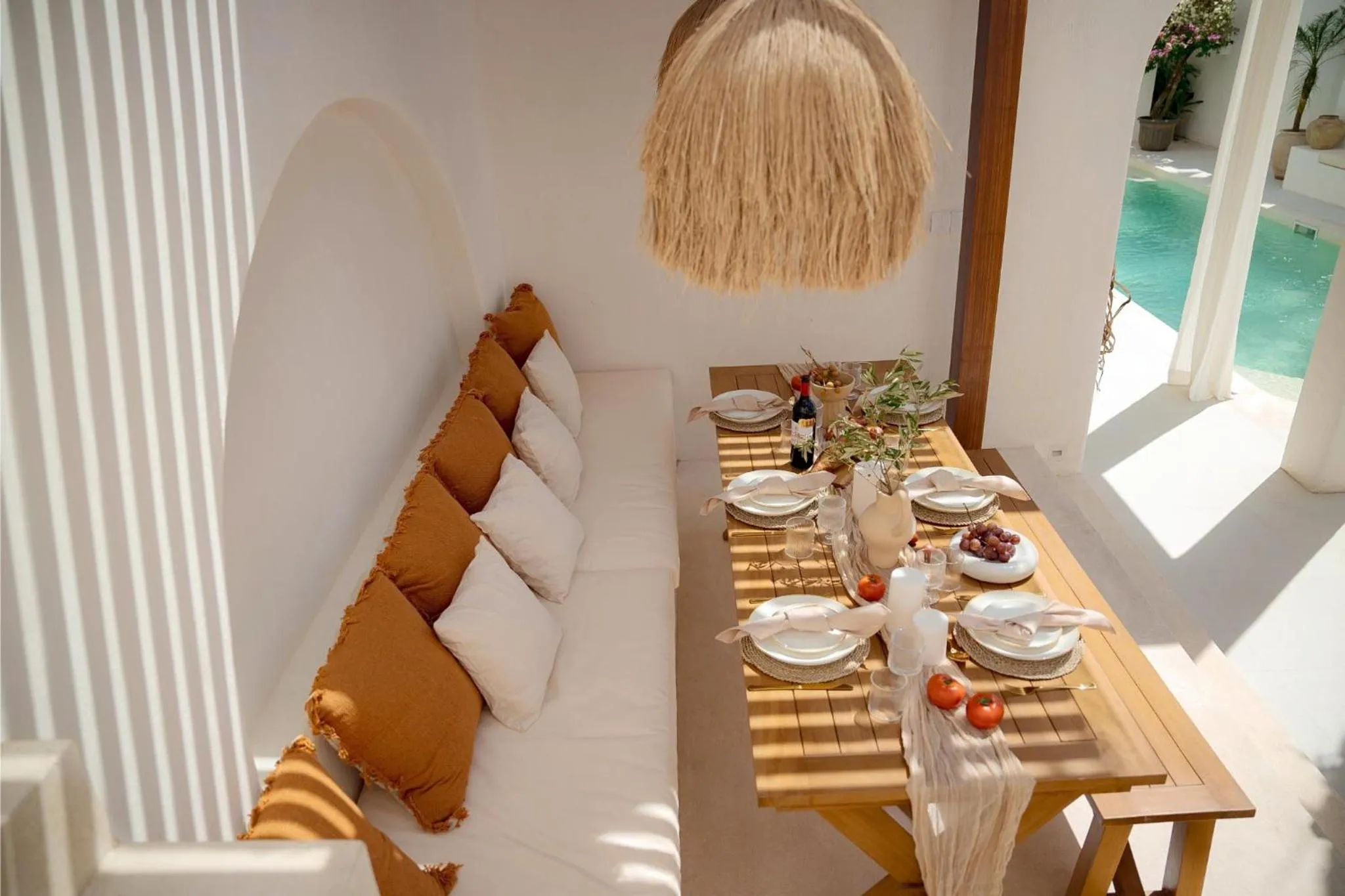 Dining area in Mazari Villas