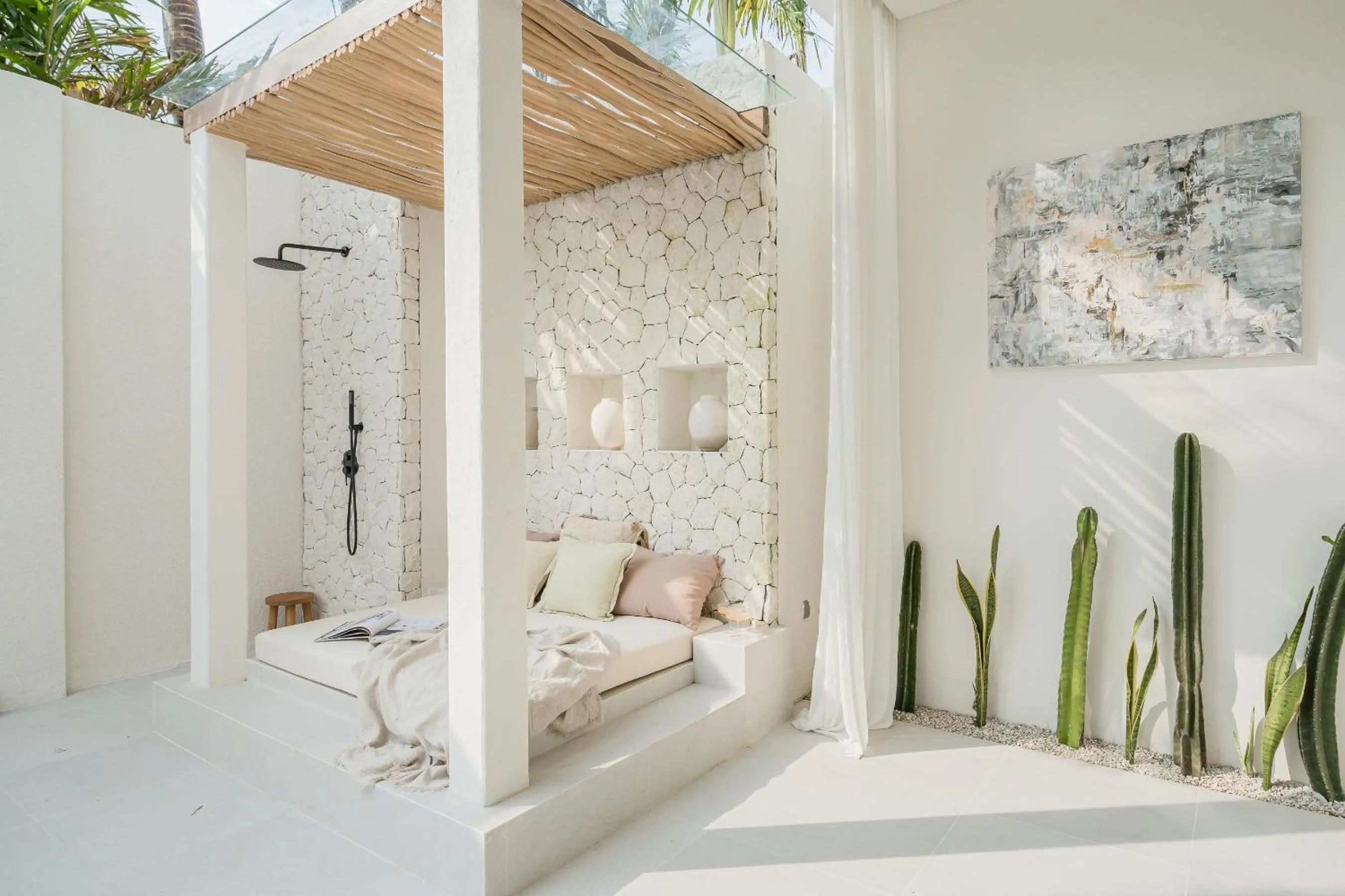 Seating area in Mazari Villas