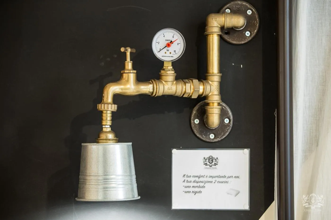 Decorative detail in Grand Tour Design Guest House Catania Self Check-in