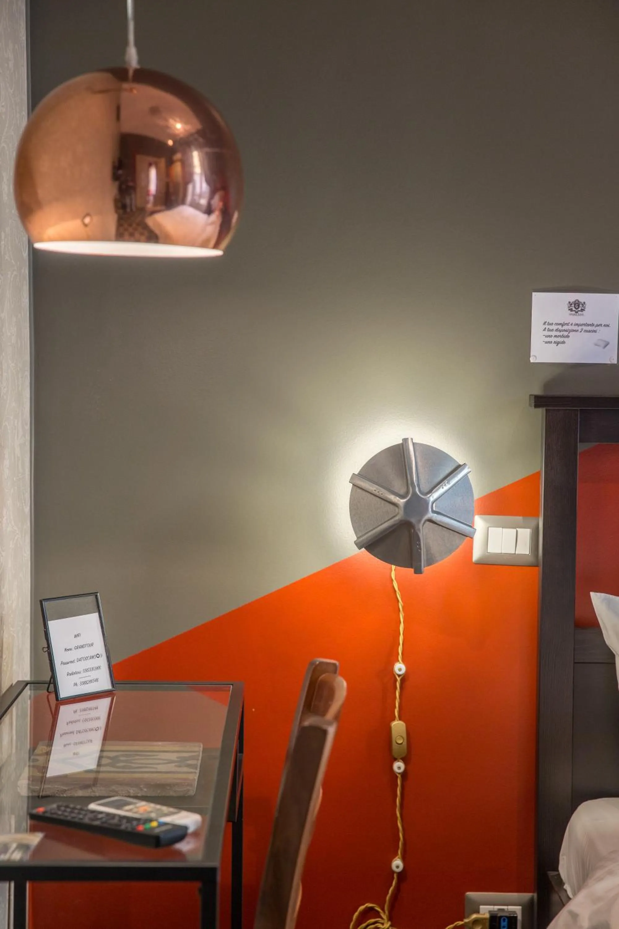 Decorative detail in Grand Tour Design Guest House Catania Self Check-in