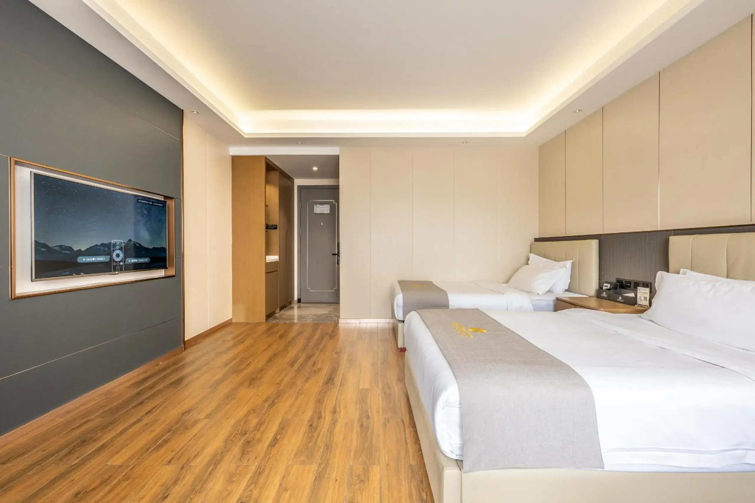 Deluxe Twin Room in Bole Jing Pin Hotel Deluxe Twin Room in Bole Jing Pin Hotel