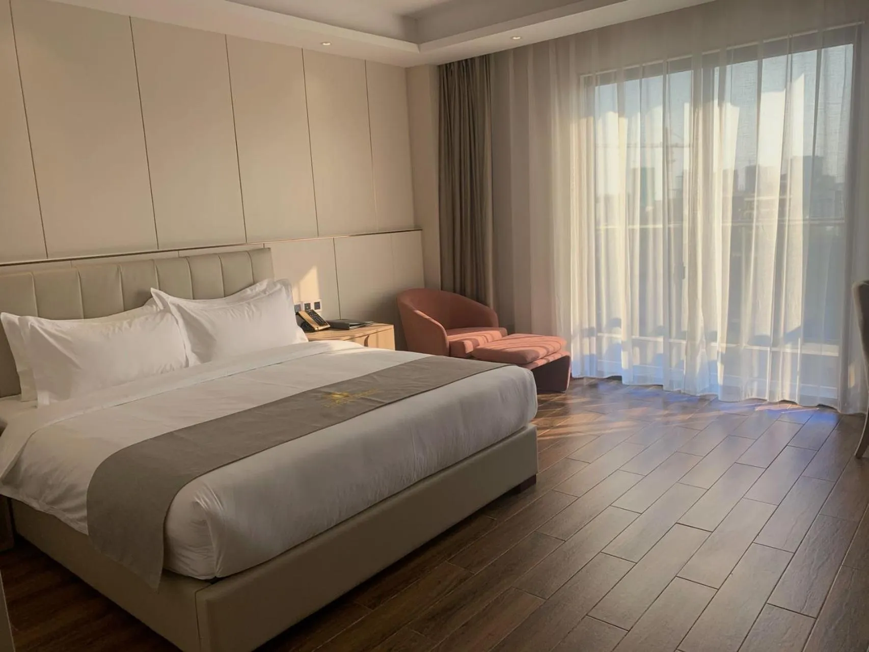 Bed in Bole Jing Pin Hotel