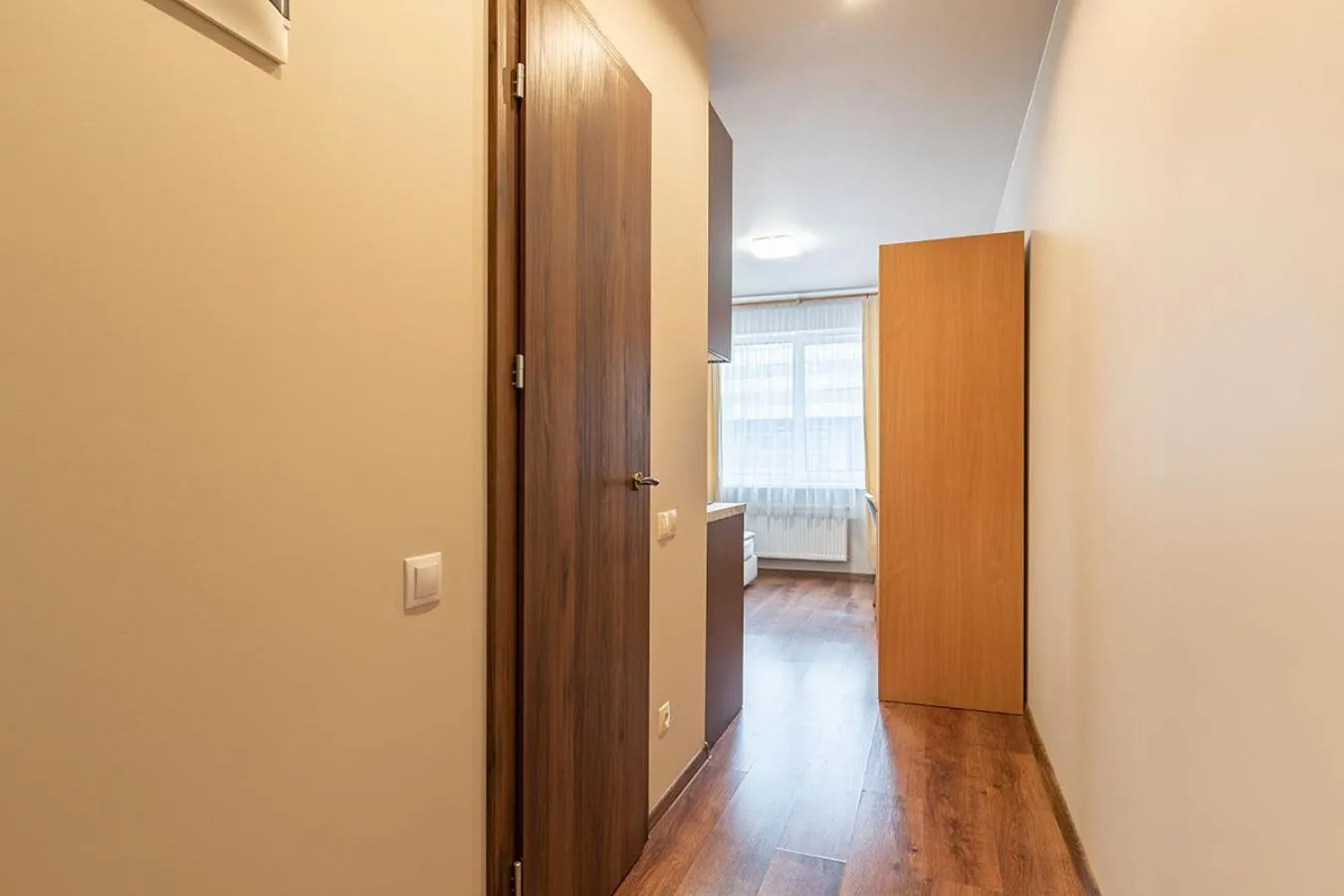 wardrobe in RVR Smart Apartments Riga with Free Parking and Self Check-in