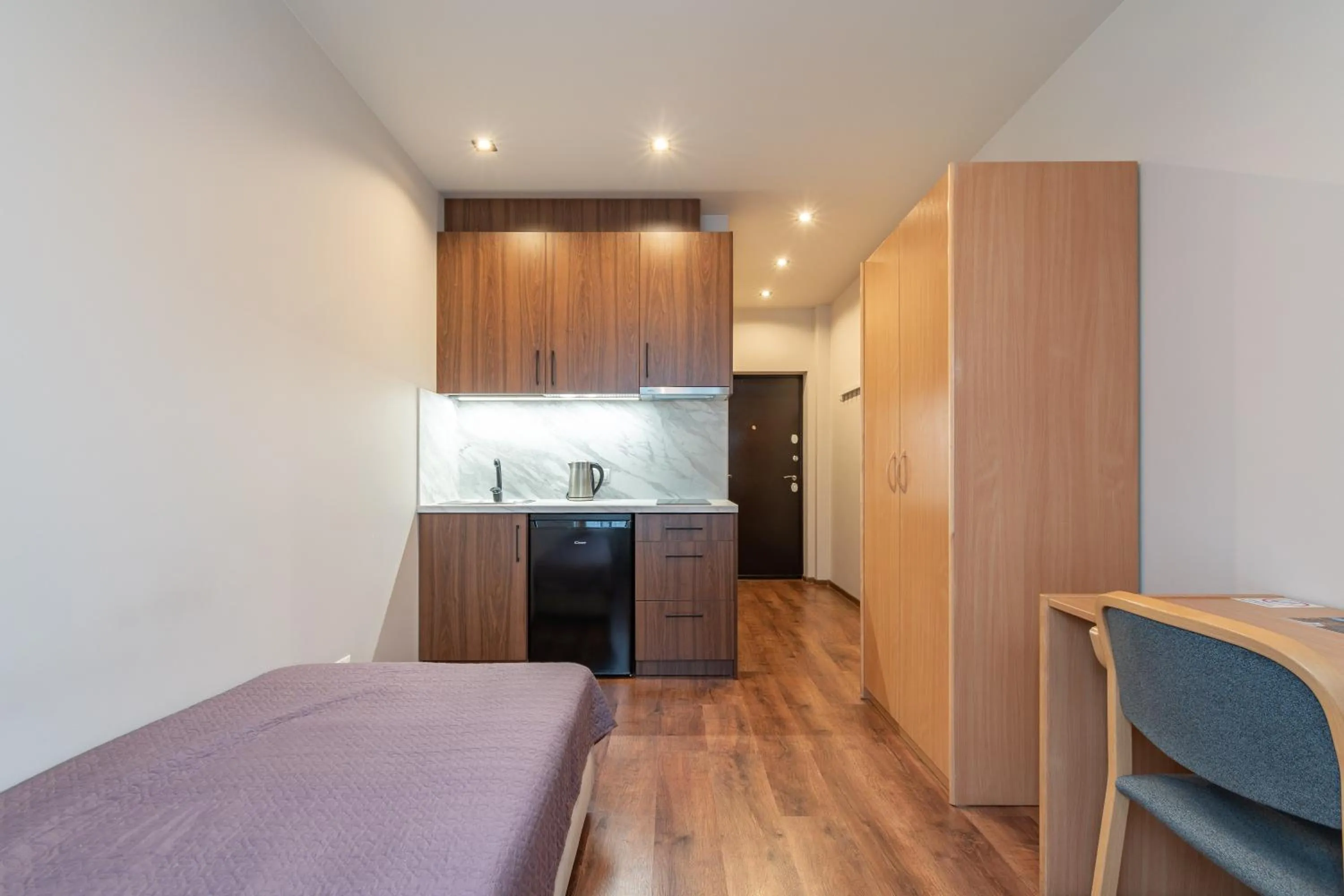 Bedroom, Bed in RVR Smart Apartments Riga with Free Parking and Self Check-in