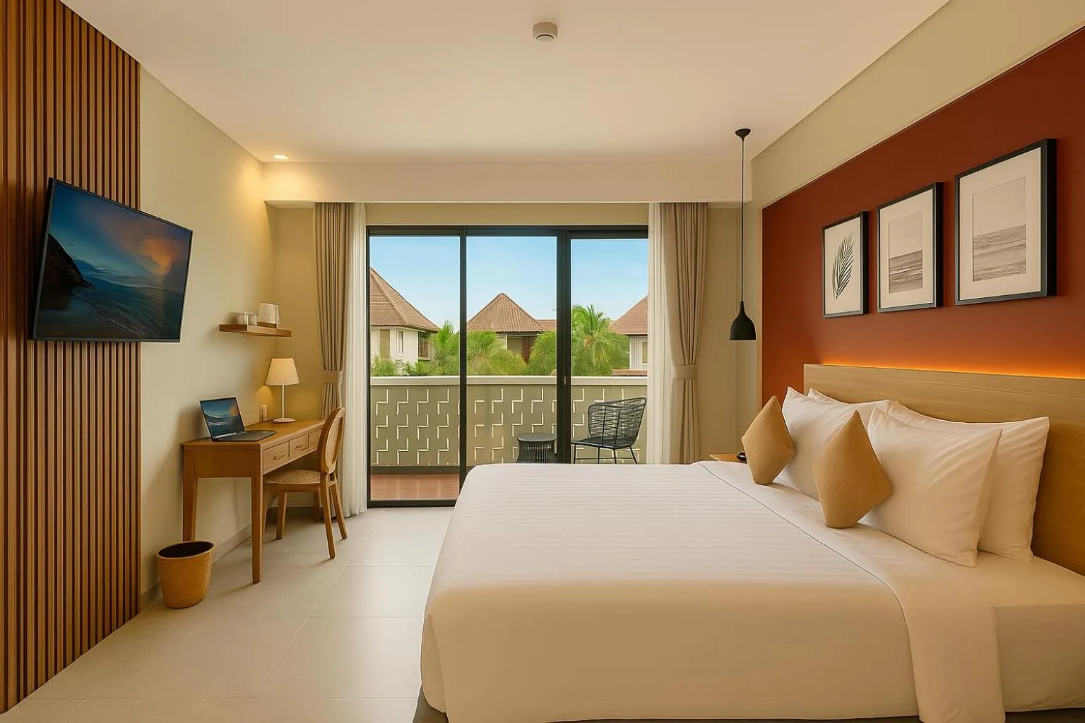 Communal lounge/ TV room, Bed in Anaya Hotel Canggu