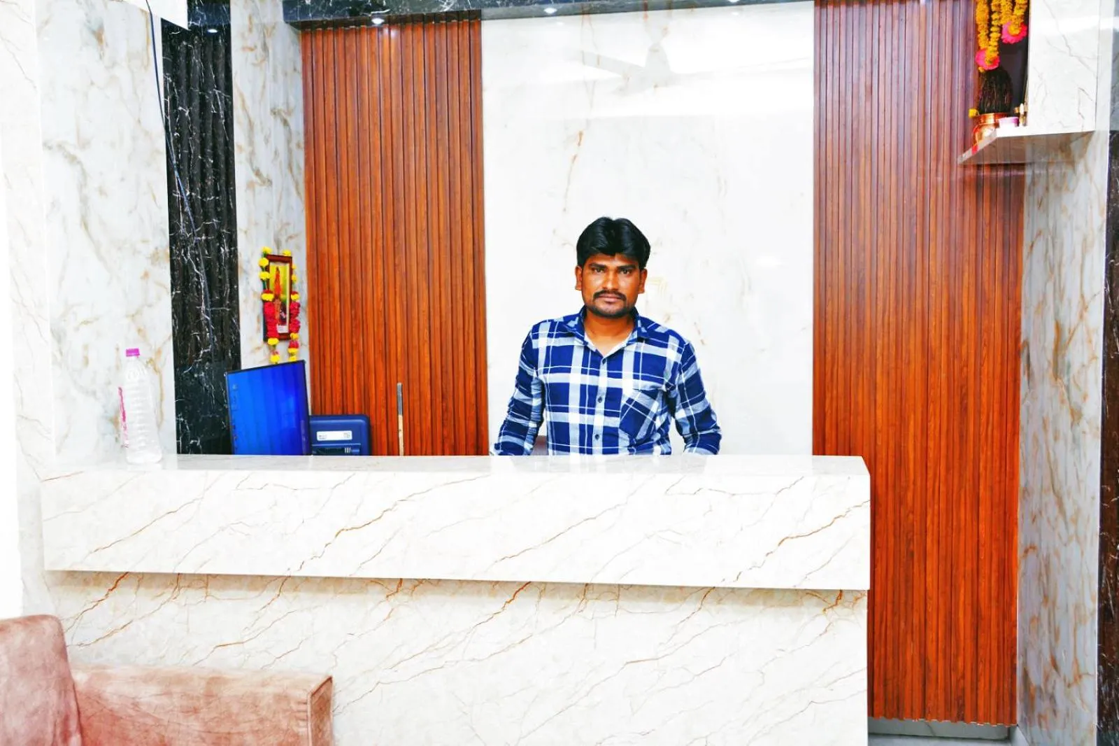 Lobby or reception in Udupi Deluxe Lodge Gulbarga