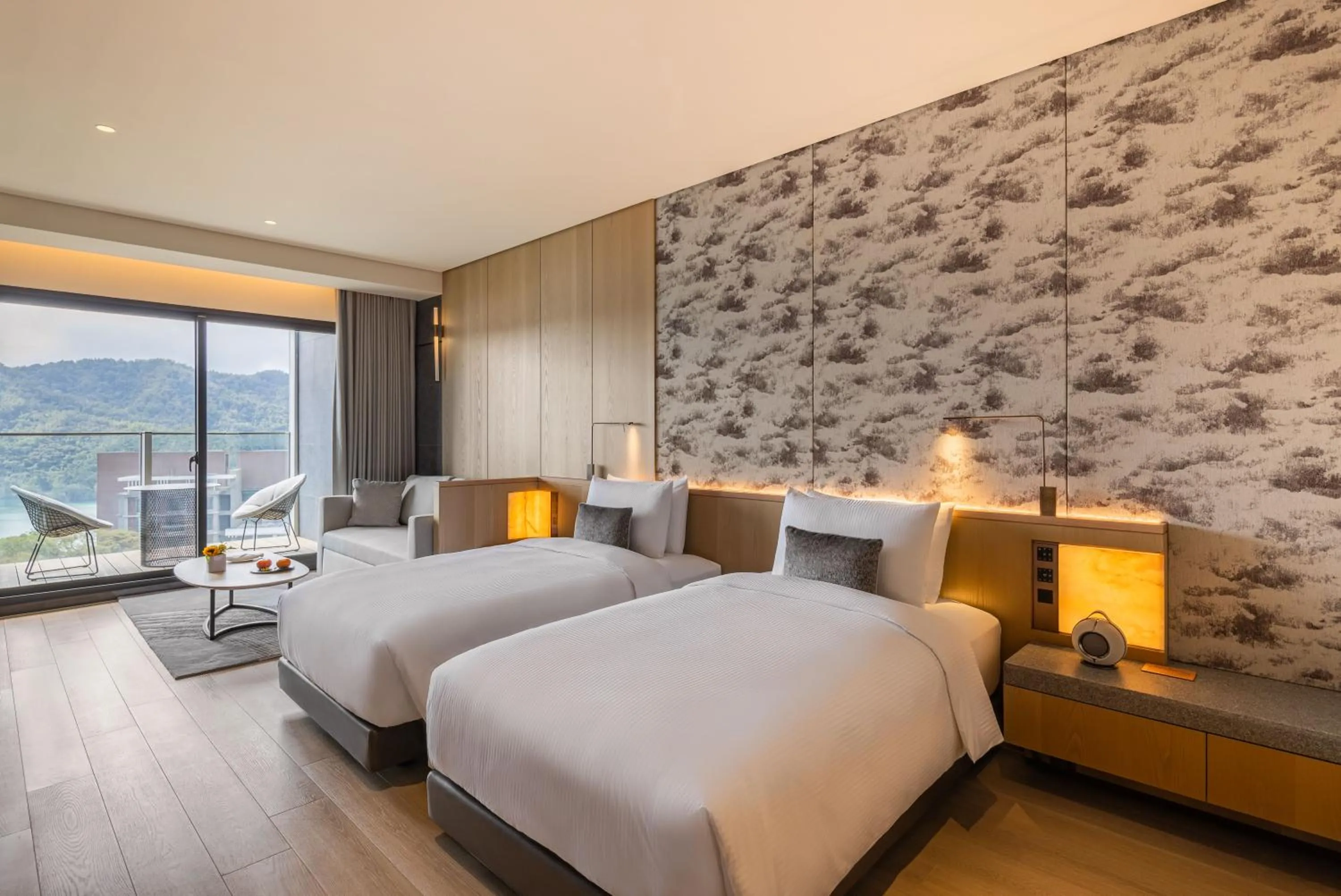 Bed in Grand Hilai Sun Moon Lake