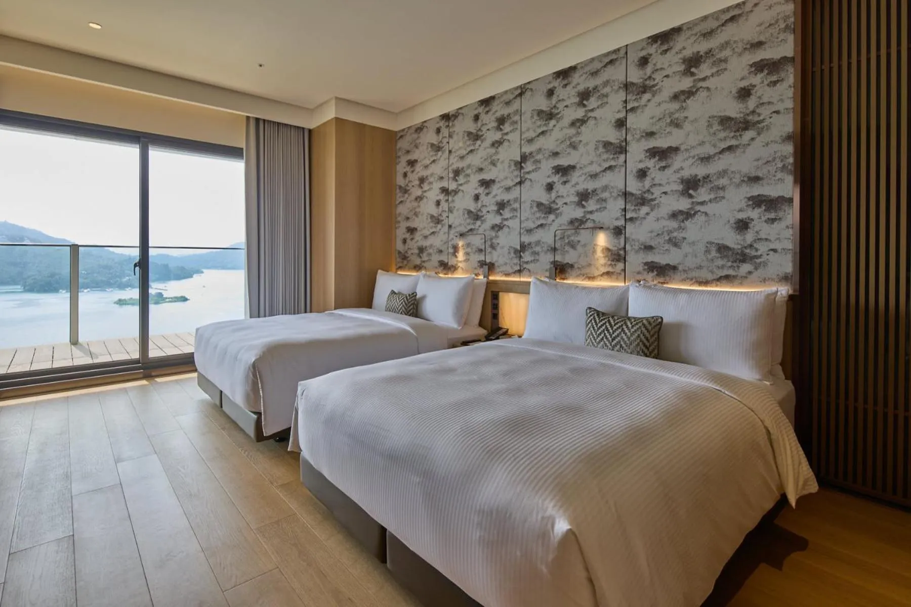 Bed in Grand Hilai Sun Moon Lake