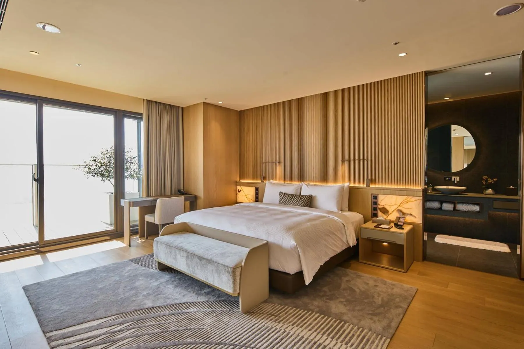 Bed in Grand Hilai Sun Moon Lake