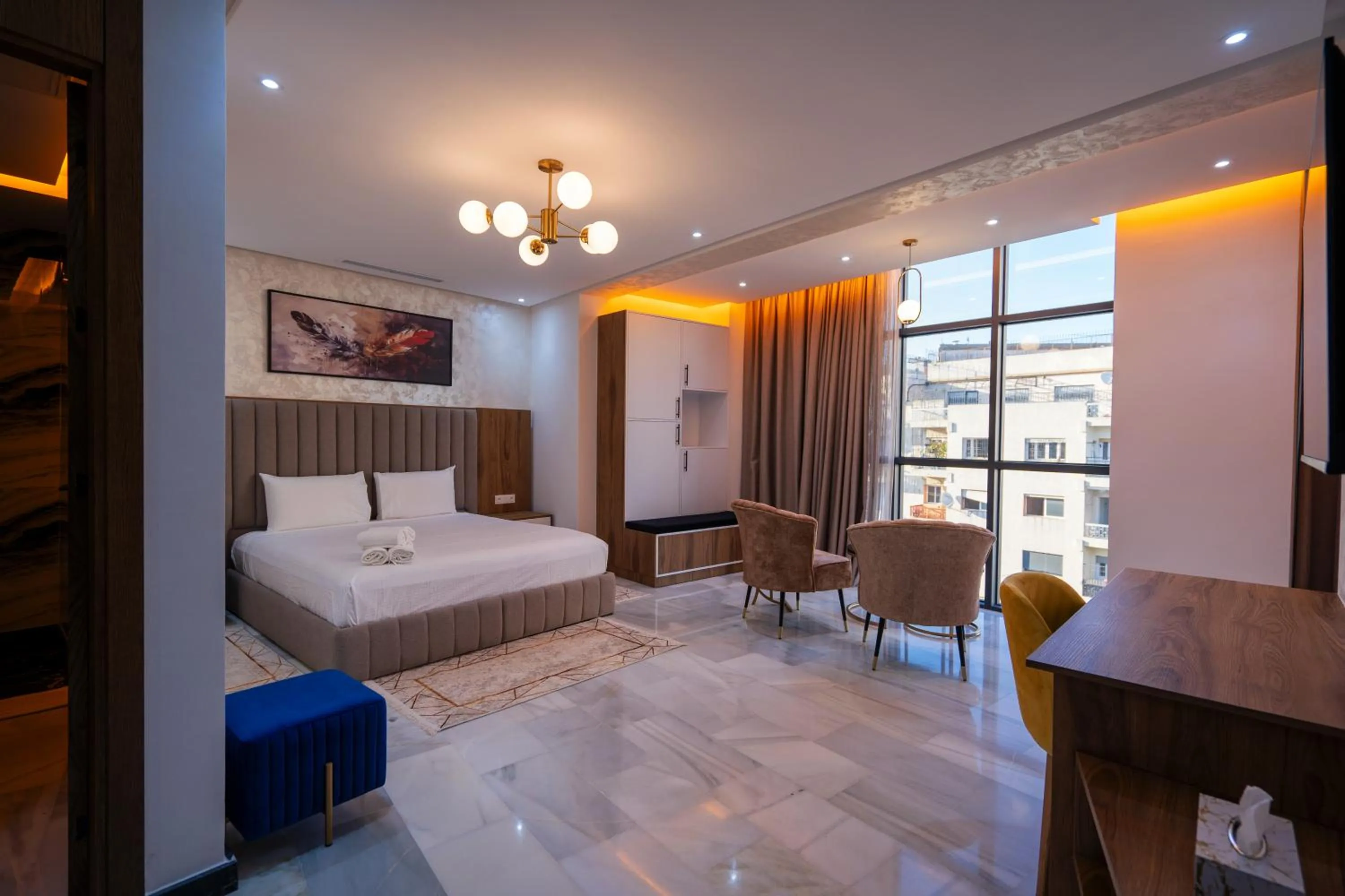 Bed in IMMOKA SUITEs