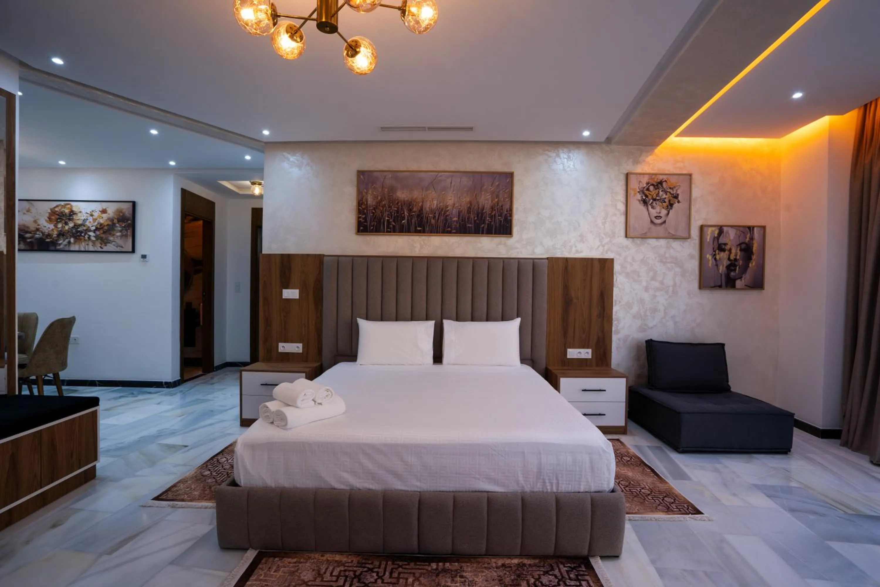 Bed in IMMOKA SUITEs