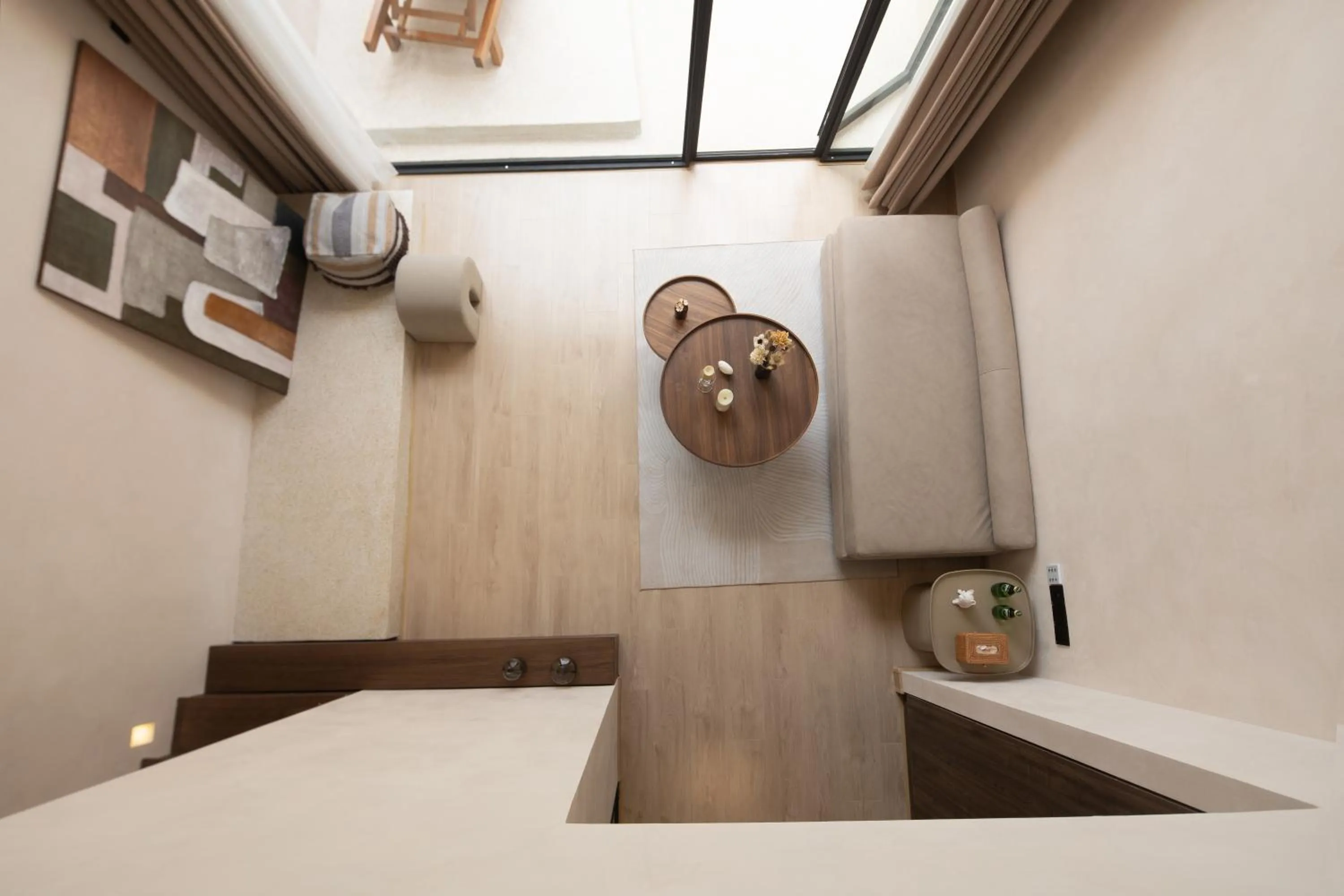 Living room, Bed in Xiamen Littoral Villa