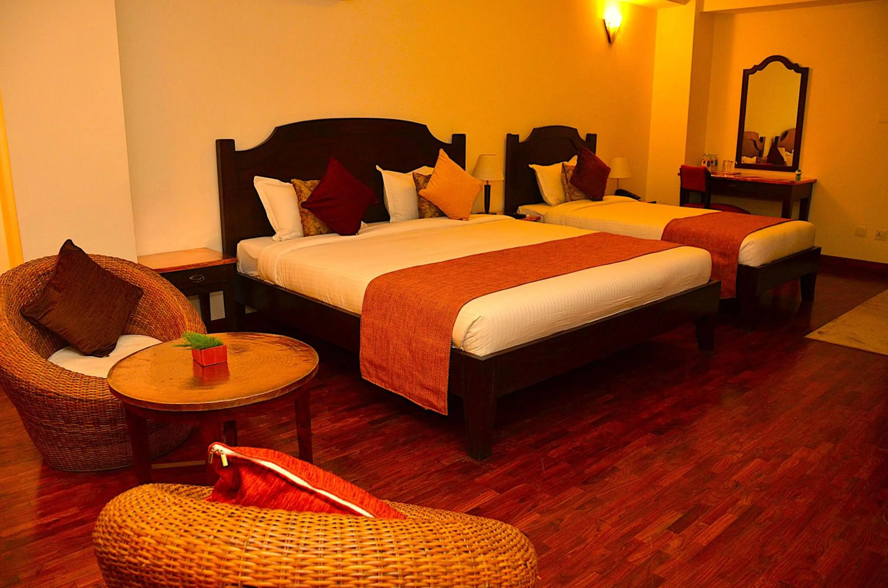 Bed in Hotel Holy Himalaya