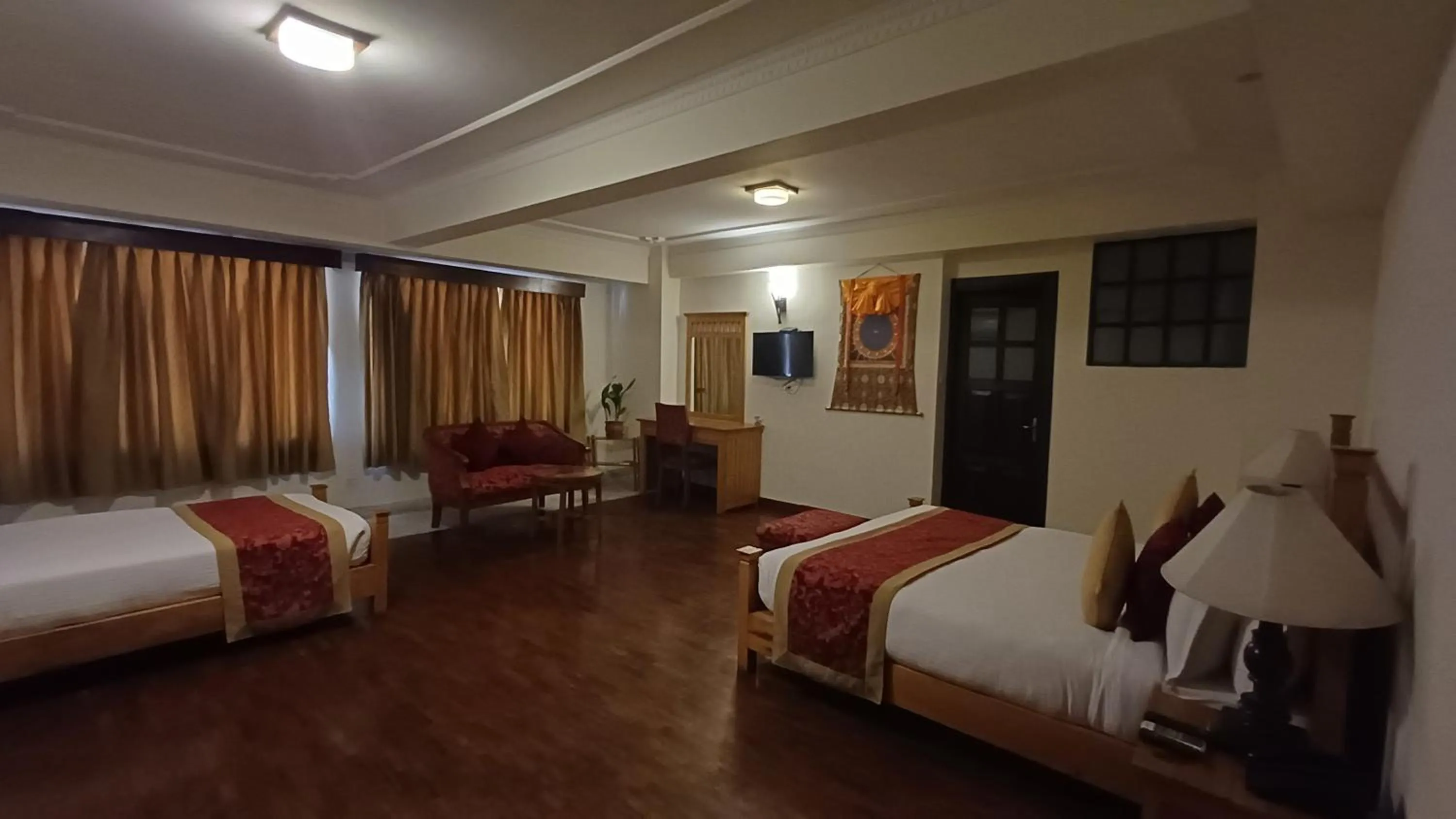 Bed in Hotel Holy Himalaya