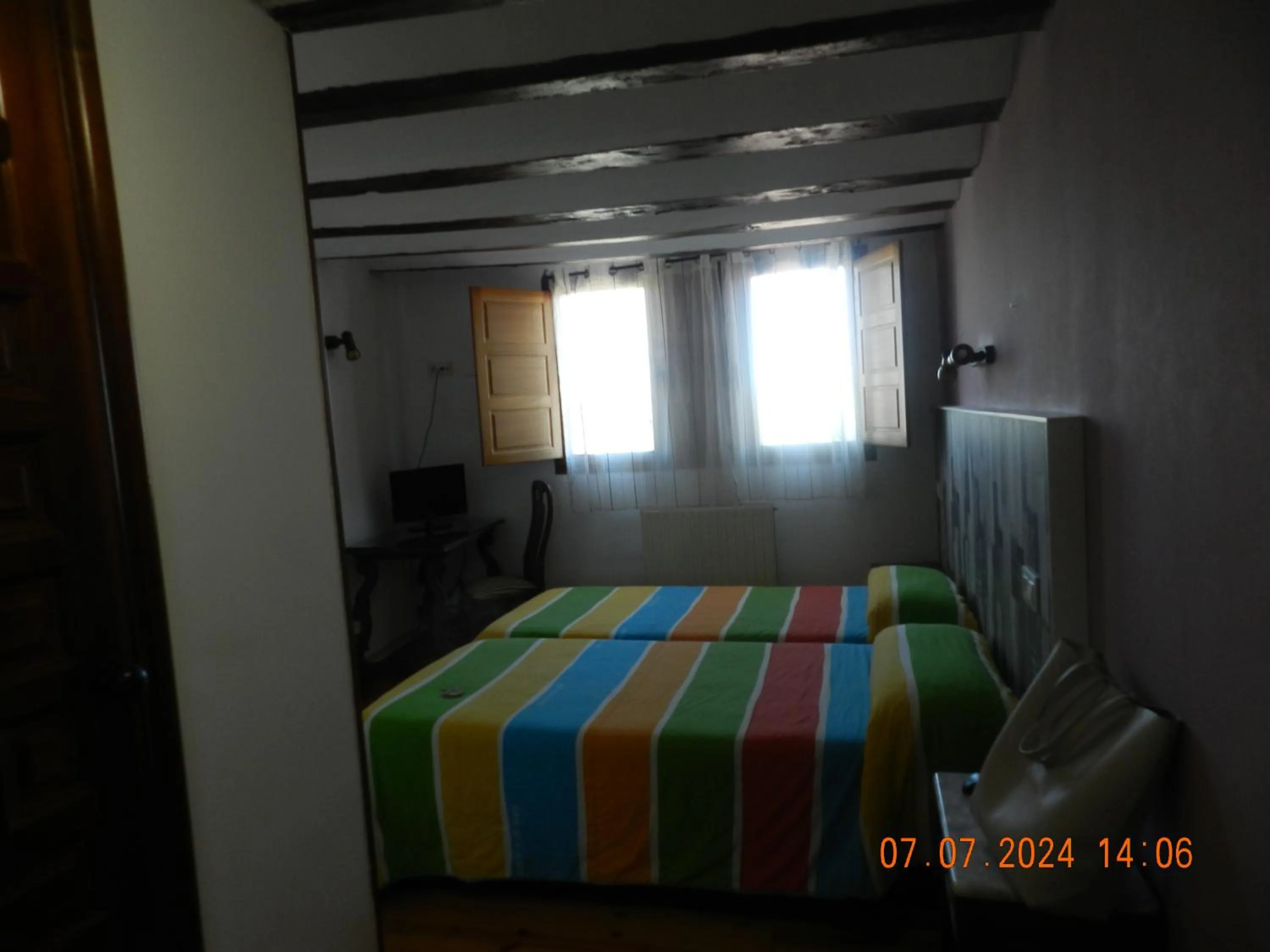 Bed in Hotel Rural Papasol