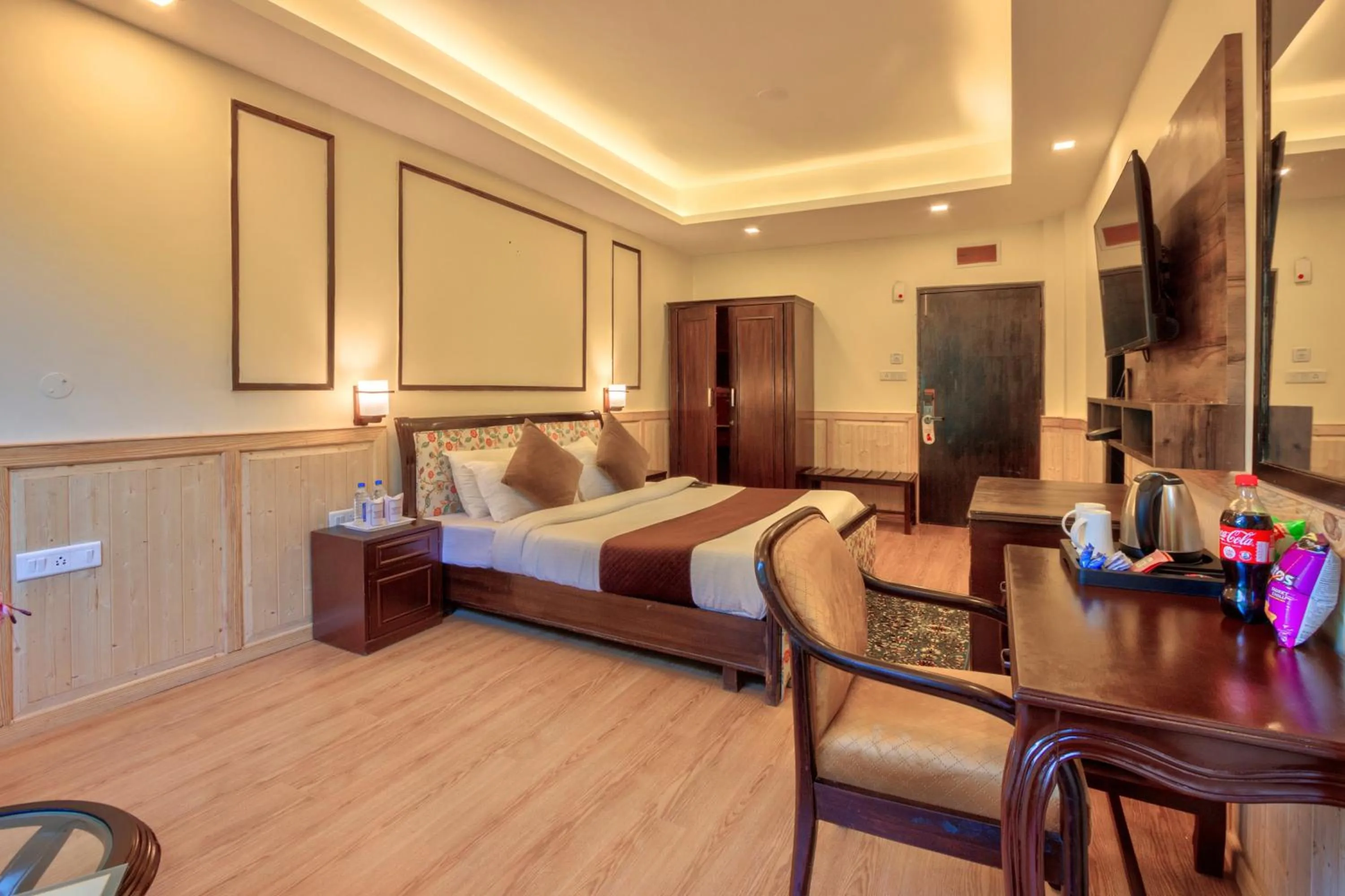 Bed in The Katoch Grand Resort